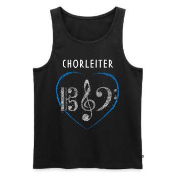 Chorleiter Chor Notenschlüssel Musiker Dirigent - Männer Premium Bio Tank Top - Schwarz - Vorne - Michal (187cm)