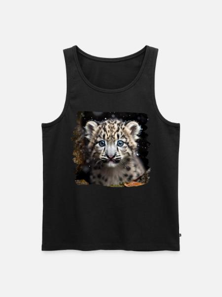 Snow Leopard Snow Leopard - Men's Premium Organic Tank Top - black