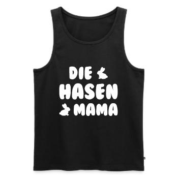 Die Hasen Mama Hase Kaninchen Mutter Haustier - Männer Premium Bio Tank Top - Schwarz - Vorne - AI Model Male 178 light (178cm)