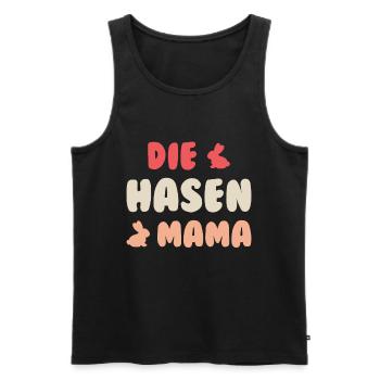Die Hasen Mama Hase Kaninchen Mutter Haustier - Männer Premium Bio Tank Top - Schwarz - Vorne - AI Model Male 178 light (178cm)