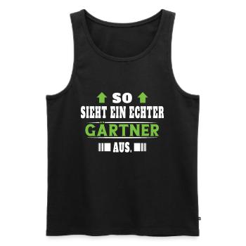 Gärtner Gartenbau Landschaftsbau Hobbygärtner - Männer Premium Bio Tank Top - Schwarz - Vorne - Michal (187cm)