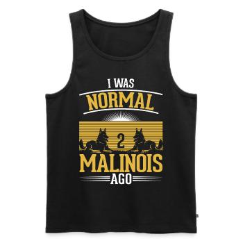 I was normal 2 Malinois ago Belgischer Schäferhund - Männer Premium Bio Tank Top - Schwarz - Vorne - Michal (187cm)