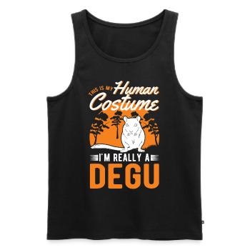 Degu Human Costume Walddegu Halloween - Men's Premium Organic Tank Top - black - Front - Michal (187cm)