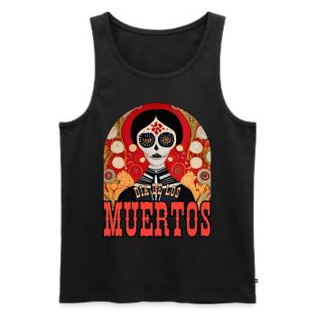 Dia De Los Muertos - Männer Premium Bio Tank Top - Schwarz - Vorne - AI Model Male 178 light (178cm)