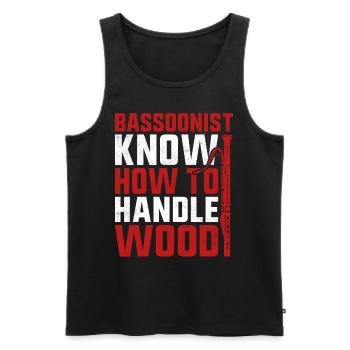 Fagott - Männer Premium Bio Tank Top - Schwarz - Vorne - AI Model Male 178 light (178cm)