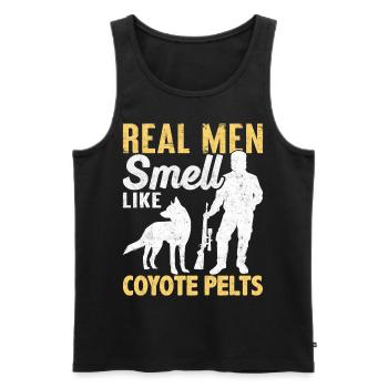 Coyote Hunt Coyote Hunter Yote - Men's Premium Organic Tank Top - black - Front - Michal (187cm)
