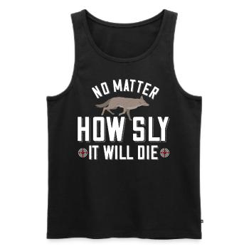 Coyote Hunt Coyote Hunter Yote - Men's Premium Organic Tank Top - black - Front - AI Model Male 178 light (178cm)