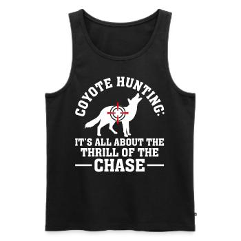 Coyote Hunter Yote - Men's Premium Organic Tank Top - black - Front - Michal (187cm)