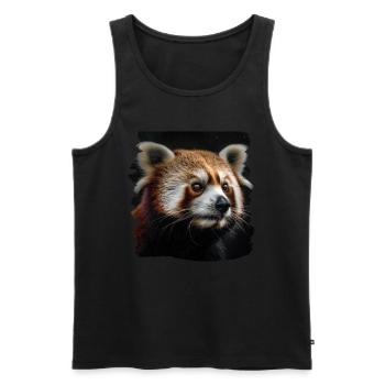 Little Panda realistic Red Panda Pandas - Men's Premium Organic Tank Top - black - Front - AI Model Male 178 light (178cm)