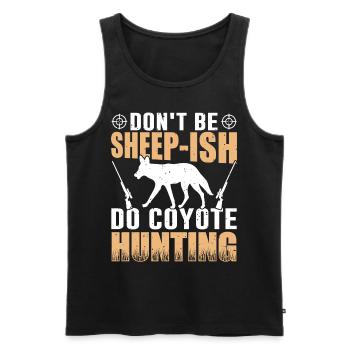 Coyote Hunter Yote - Men's Premium Organic Tank Top - black - Front - Michal (187cm)