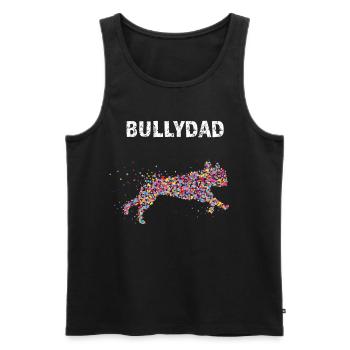 Bully Dad Français Bulldog Dog Daddy Dogs - Débardeur bio Premium Homme - noir - Devant - AI Model Male 178 light (178cm)