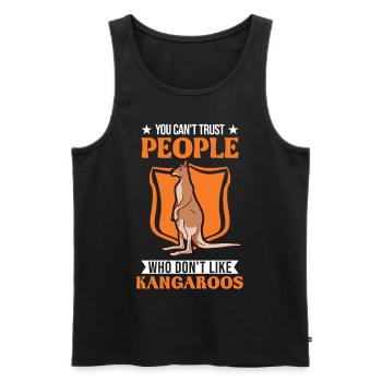 Kangaroo Australia Australian Kangaroo - Men's Premium Organic Tank Top - black - Front - Michal (187cm)