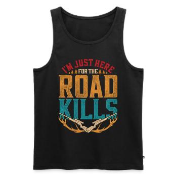 Taxidermiste Je suis juste là pour les roadkills - Débardeur bio Premium Homme - noir - Devant - Michal (187cm)