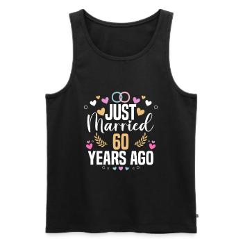 I Have Been Married For 60 Years Nothing Scares Me - Men's Premium Organic Tank Top - black - Front - Michal (187cm)