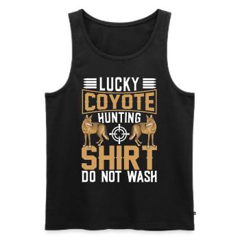 Coyote Hunter Yote - Men's Premium Organic Tank Top - black - Front - Michal (187cm)