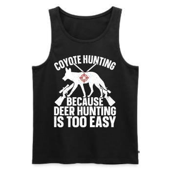 Coyote Hunter Yote - Men's Premium Organic Tank Top - black - Front - Michal (187cm)