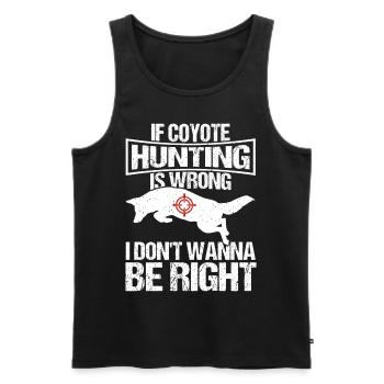 Coyote Hunter Yote - Men's Premium Organic Tank Top - black - Front - AI Model Male 178 light (178cm)