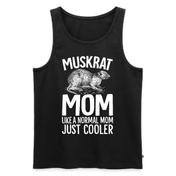 Rat musqué rétro - Débardeur bio Premium Homme - noir - Devant - Michal (187cm)