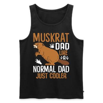 Rat musqué rétro - Débardeur bio Premium Homme - noir - Devant - Michal (187cm)
