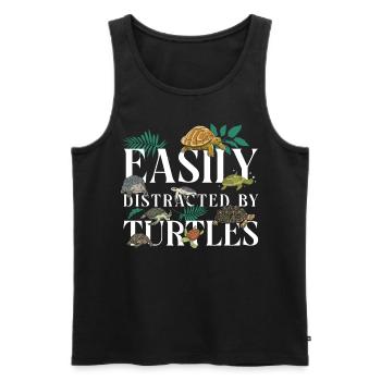 Sea Turtle Tortoise Easily - Männer Premium Bio Tank Top - Schwarz - Vorne - Michal (187cm)