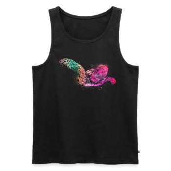 Sea Turtle Tortoise Watercolor - Männer Premium Bio Tank Top - Schwarz - Vorne - Michal (187cm)
