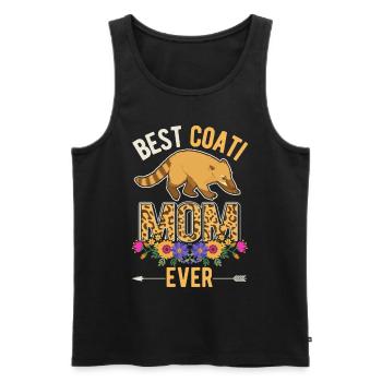 Meilleure maman coati - Débardeur bio Premium Homme - noir - Devant - Michal (187cm)