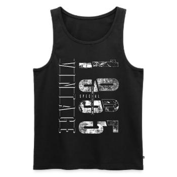 Vintage 1965 Special Edition Year of birth 1965 - Men's Premium Organic Tank Top - black - Front - Michal (187cm)