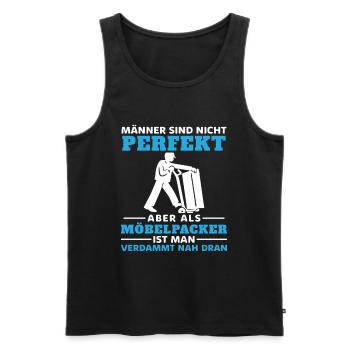 Möbelpacker Umzugshelfer Geschenkhumor - Männer Premium Bio Tank Top - Schwarz - Vorne - AI Model Male 178 light (178cm)