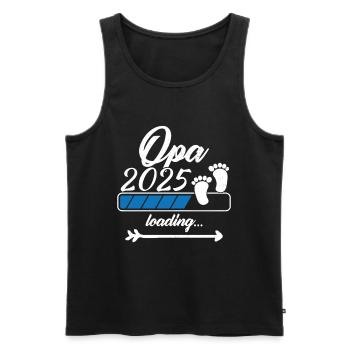 Opa 2025 Loading - Männer Premium Bio Tank Top - Schwarz - Vorne - Michal (187cm)