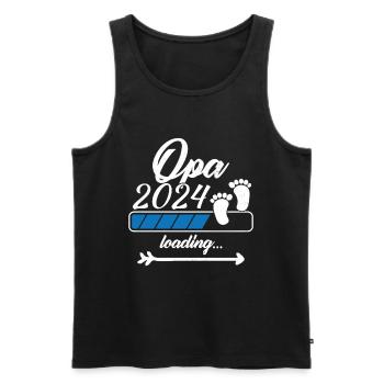 Opa in 2024 bitte warten - Männer Premium Bio Tank Top - Schwarz - Vorne - AI Model Male 178 light (178cm)