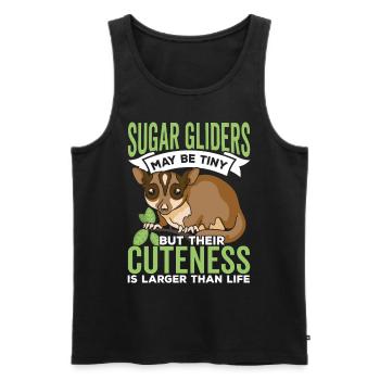 Sugar Gliders Cute Sugar Glider Owner - Débardeur bio Premium Homme - noir - Devant - AI Model Male 178 light (178cm)