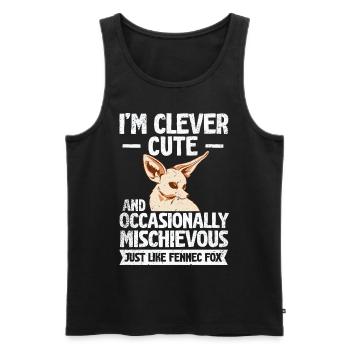 Fennec Fox Clever Mignon Fennec Foxes Propriétaire - Débardeur bio Premium Homme - noir - Devant - Michal (187cm)