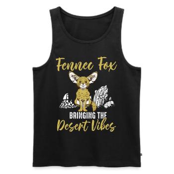 Fennec Foxes Desert Vibes Fennec Fox Owner - Men's Premium Organic Tank Top - black - Front - Michal (187cm)