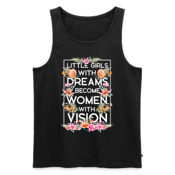 Feminist Flower Floral Little - Men's Premium Organic Tank Top - black - Front - Michal (187cm)