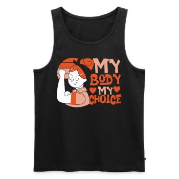 Feminist My Body My Choice - Men's Premium Organic Tank Top - black - Front - Michal (187cm)