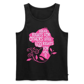 Feminist Equal Rights For Others - Männer Premium Bio Tank Top - Schwarz - Vorne - AI Model Male 178 light (178cm)