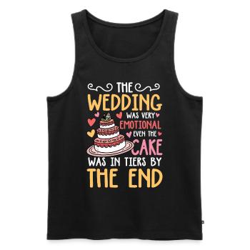 The Wedding Was Very Emotional Cake Was In Tiers - Männer Premium Bio Tank Top - Schwarz - Vorne - Michal (187cm)