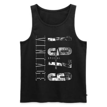 Vintage 1979 Special Edition Year of birth 1979 - Men's Premium Organic Tank Top - black - Front - Michal (187cm)