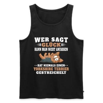 Yorkshire Terrier Züchter Hunde Yorkshire Terrier - Männer Premium Bio Tank Top - Schwarz - Vorne - Michal (187cm)