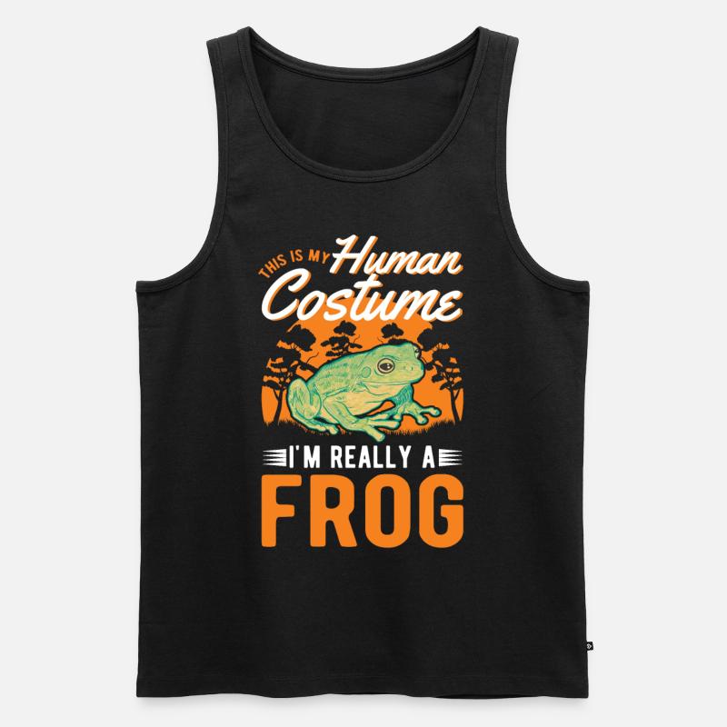 Frosch Halloween Laubfrosch - Männer Premium Bio Tank Top - Schwarz