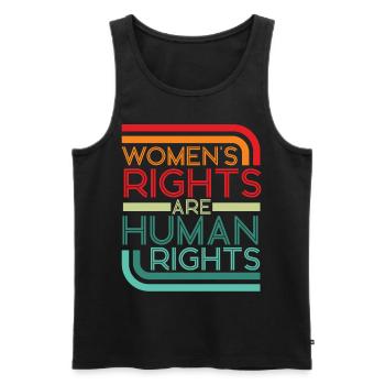 Feminist Retro Women's Rights Are - Männer Premium Bio Tank Top - Schwarz - Vorne - Michal (187cm)