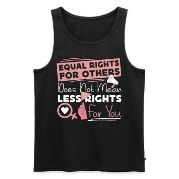 Feminist Equal Rights For Others - Männer Premium Bio Tank Top - Schwarz - Vorne - AI Model Male 178 light (178cm)