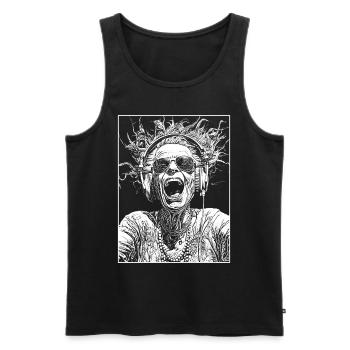 Shirt Bass-Wave Vibes - Battez au volume maximum - Débardeur bio Premium Homme - noir - Devant - Michal (187cm)