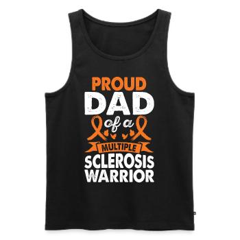 Father of Multiple Sclerosis Warrior Awareness - Men's Premium Organic Tank Top - black - Front - Michal (187cm)