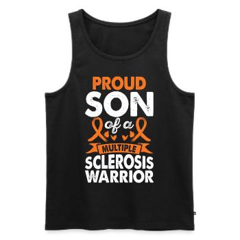 Son Multiple Sclerosis Warrior Awareness Month - Men's Premium Organic Tank Top - black - Front - Michal (187cm)