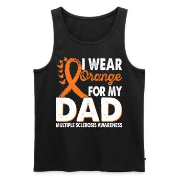 Wear orange for the month of the - Men's Premium Organic Tank Top - black - Front - Michal (187cm)