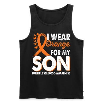 Wear orange for the month of the - Men's Premium Organic Tank Top - black - Front - Michal (187cm)
