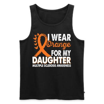 Wear orange for the month of the - Men's Premium Organic Tank Top - black - Front - Michal (187cm)