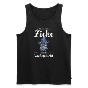 Krankenschwester I Nachteule im Nachtdienst für - Männer Premium Bio Tank Top - Schwarz - Vorne - Michal (187cm)