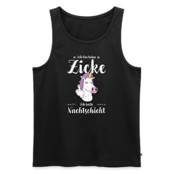 Krankenschwester I Nachteule im Nachtdienst für - Männer Premium Bio Tank Top - Schwarz - Vorne - Michal (187cm)